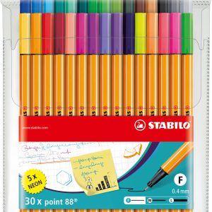 STABILO Fineliner Point 88 0.4mm 8830-1 25+5 Neon Etui