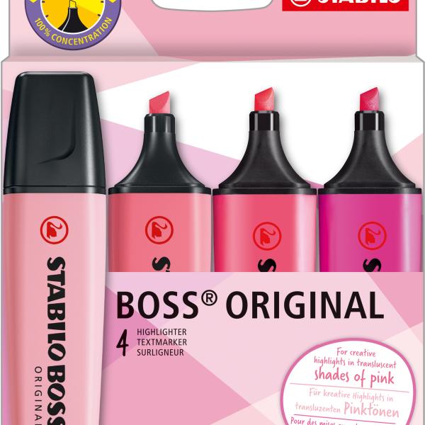 STABILO Boss Leuchtmarker Original D70/4-6-1 Shade of pink 4 Stück