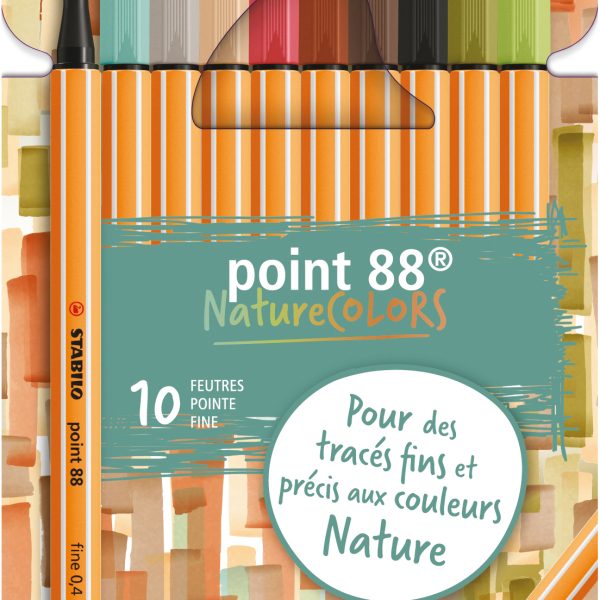 STABILO Feinschreiber Point 88 0.4mm F59628 Nature Colors 10 Stück