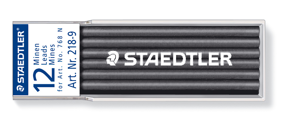 STAEDTLER-218-9-4007817212219 STAEDTLER Minen Lumocolor non-perm. 768N 218-9 schwarz 12 Stück – Hochwertig & günstig bei ShopDeca