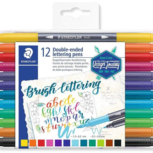STAEDTLER Fasermaler Handlettering 3004TB12 Design Journey, 12 Stück