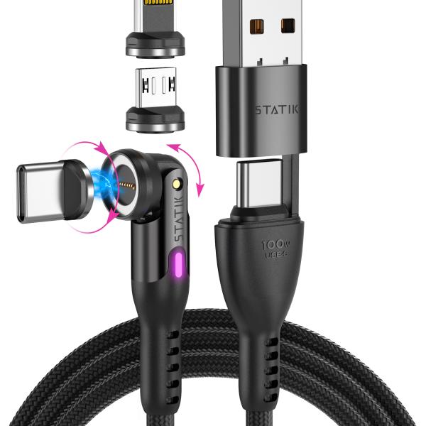 STATIK Statik 360 Pro, Uni.Mag. Tip PUP-0520-6FT Cable, 2m, 100W Black