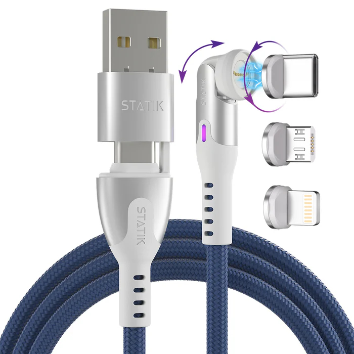 STATIK-PUP-0520-6FT-NVY-0810024058389 STATIK Statik 360 Pro Mag. Cable PUP-0520-6FT-NVY 2.0 USB-C Only, 2m 100W – Hochwertig & günstig bei ShopDeca