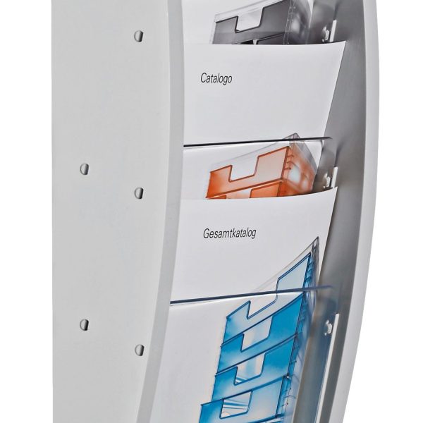 STYRO Wandprospekthalter A4 128-340.0280 grau 4 Fächer