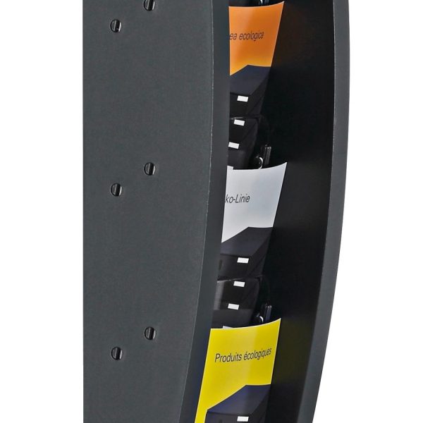 STYRO Wandprospekthalter 5 Fächer 128-360.0292 anthrazit,152x104x577mm