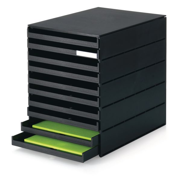 STYRO Schubladenbox styroval pro 14-8002.90 schwarz/schwarz 10 Schubladen