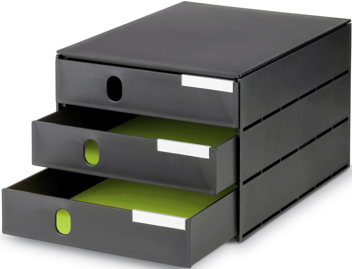STYRO Schubladenbox styroval öko 14-8050.90 schwarz/schwarz 3 Schubladen – Hochwertig & günstig bei ShopDeca
