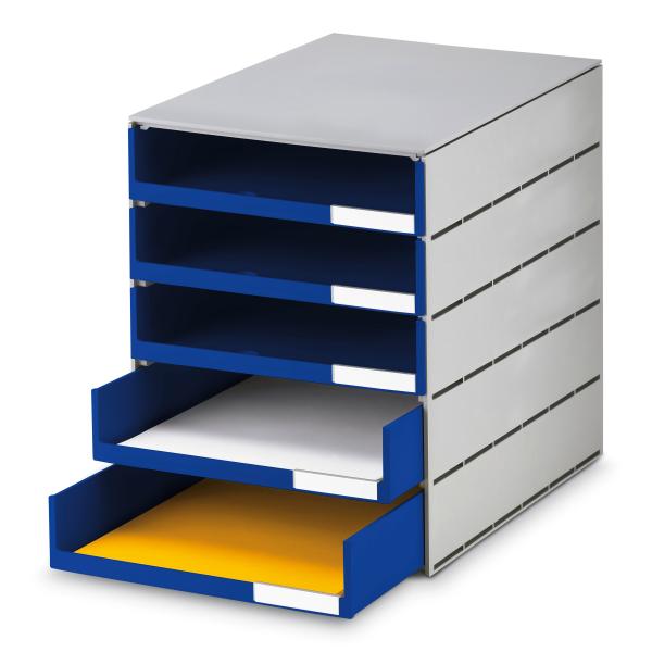 STYRO Schubladenbox grau 16-800138 5 Fächer