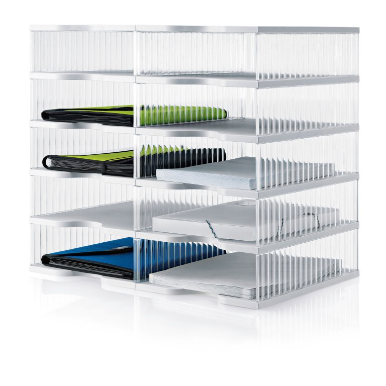 STYRO Ablagesystem styrobig duo 228-0205.82 grau/transparent 10 Fächer