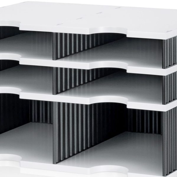 STYRO Ablagesystem styrodoc duo 268-2022211 grau/schwarz 6 Fächer