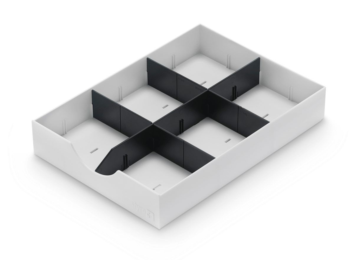 STYRO Systemschublade styrodoc 268-405.05 weiss/schwarz 6-teilig – Hochwertig & günstig bei ShopDeca