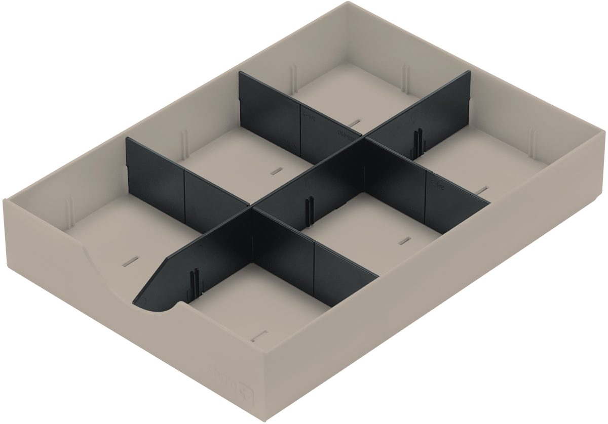 STYRO-268-405.75-7612176081436 STYRO Systemschublade styrodoc 268-405.75 taupe/schwarz 6-teilig – Hochwertig & günstig bei ShopDeca