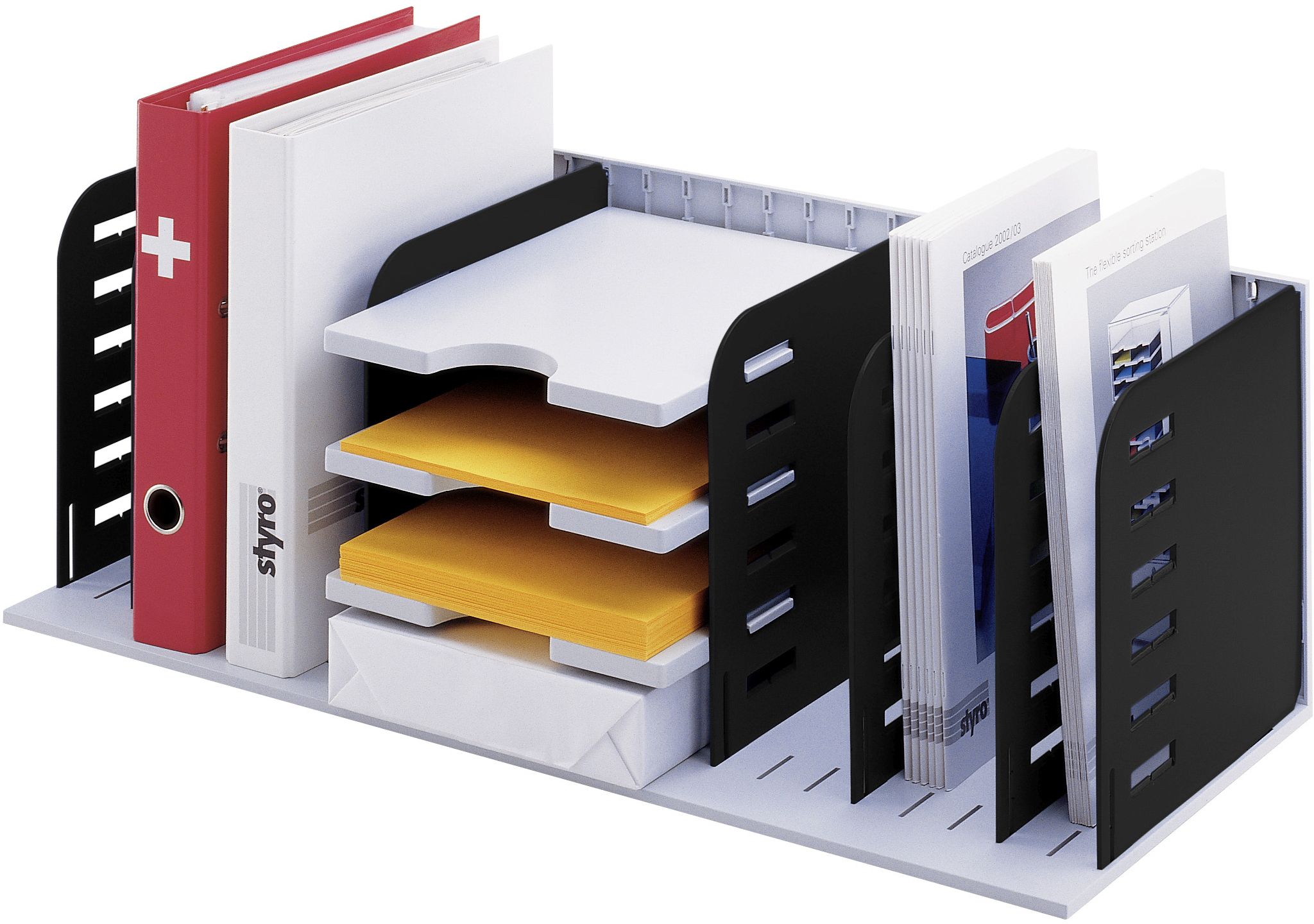 282-03407-1 STYRO Ablagesystem styrorac 282-03407.98 schwarz/grau 8 Wände./3 Tab. – Hochwertig & günstig bei ShopDeca