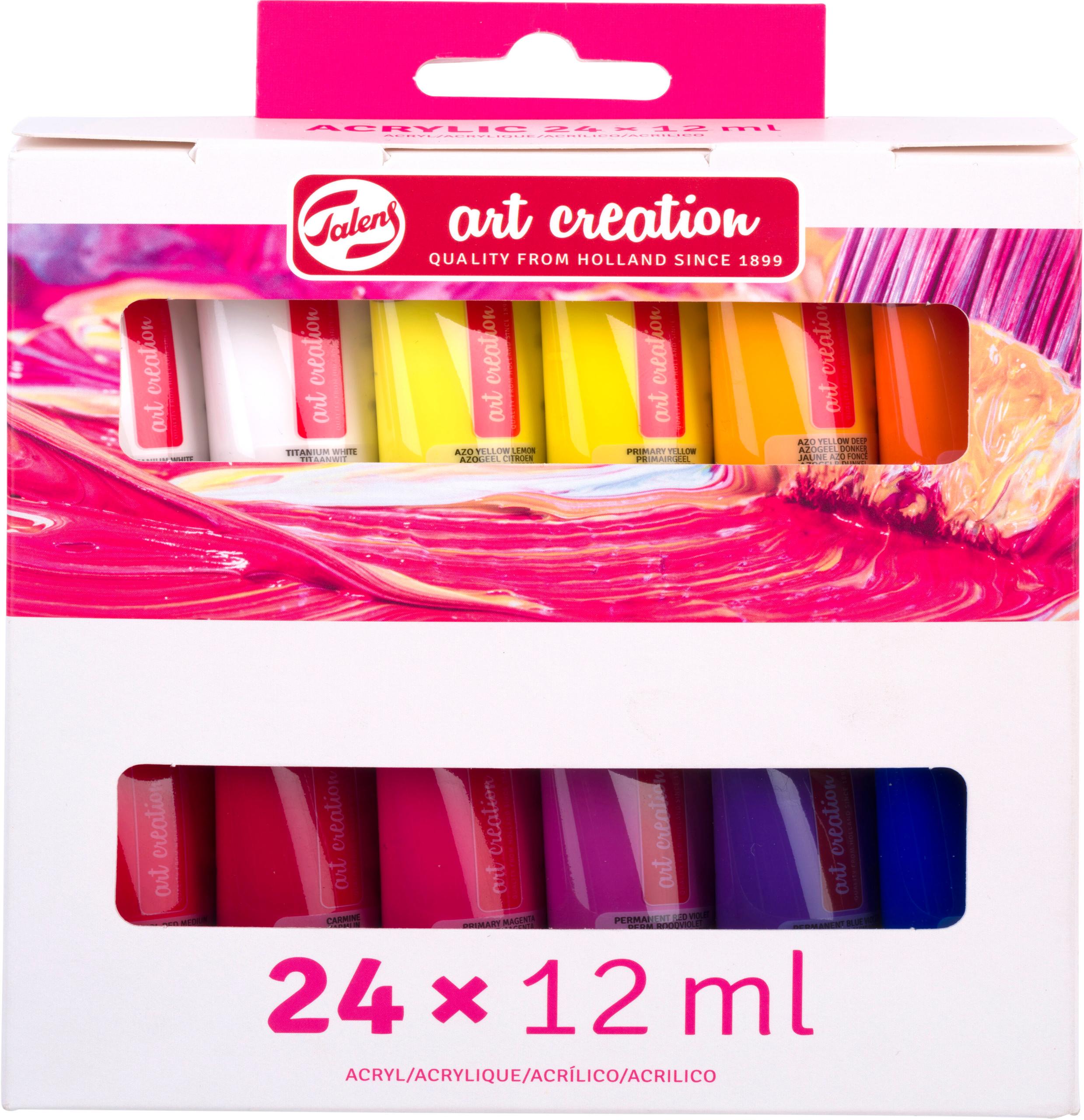 Talens Art Creation Acrylic set 24 x 12 ml TALENS Acrylfarbe 24 x 12ml 9021824M Starterset – Hochwertig & günstig bei ShopDeca
