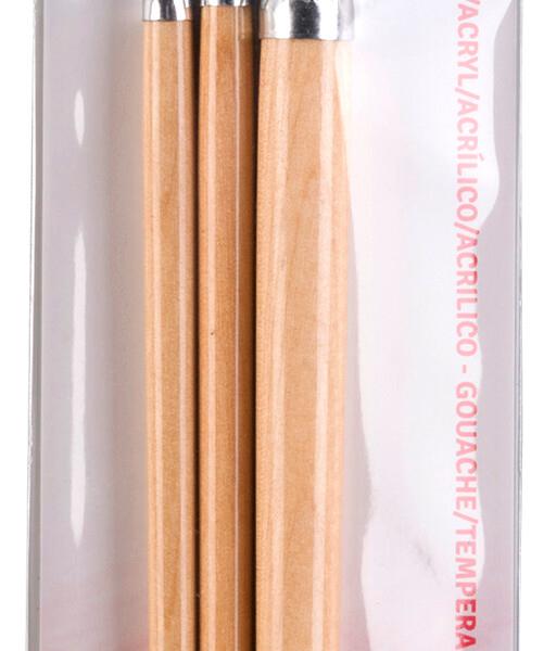 TALENS Öl- und Acrylpinselset 9099233M Grösse 4,8,16, flach 3 Stück