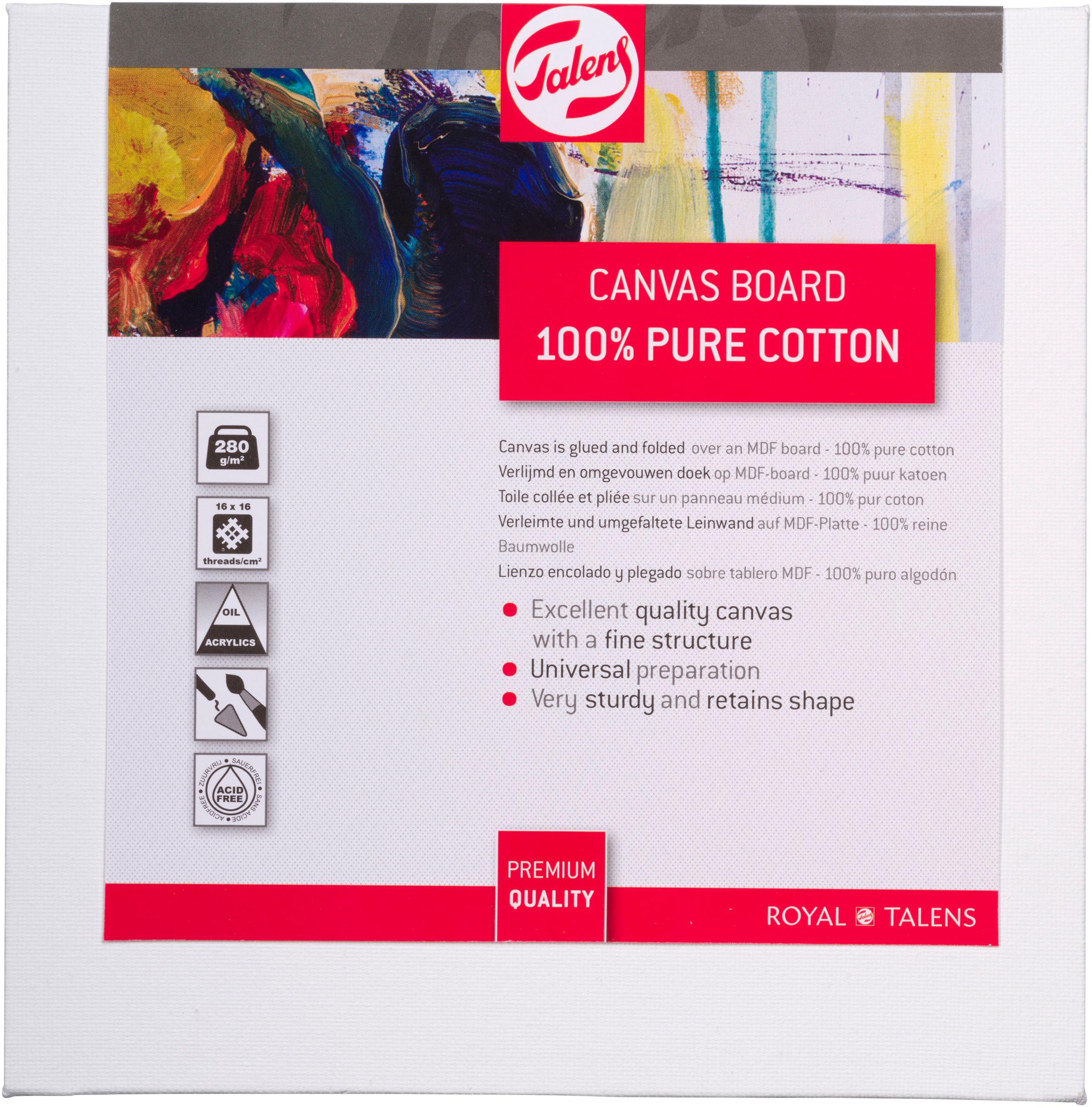 Canvas Board 20 X 20 Cm. TALENS Malplatte 20x20cm 93252020 Baumwolle, 280g/m2 – Hochwertig & günstig bei ShopDeca