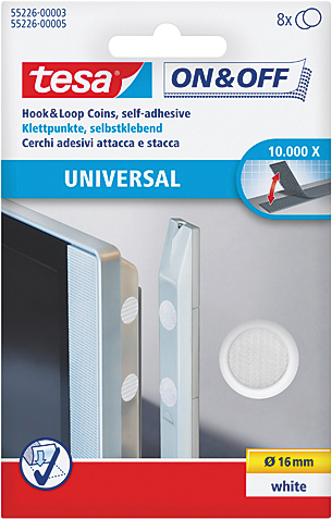 TESA Klettpunkte 16mm 552260000 weiss 8 Stück