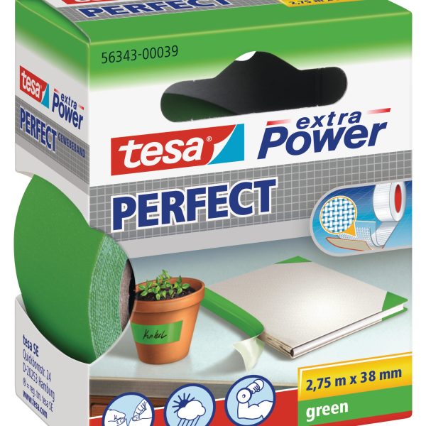 TESA Extra Power Perfect 2.75mx38mm 563430003 Gewebeband. grün