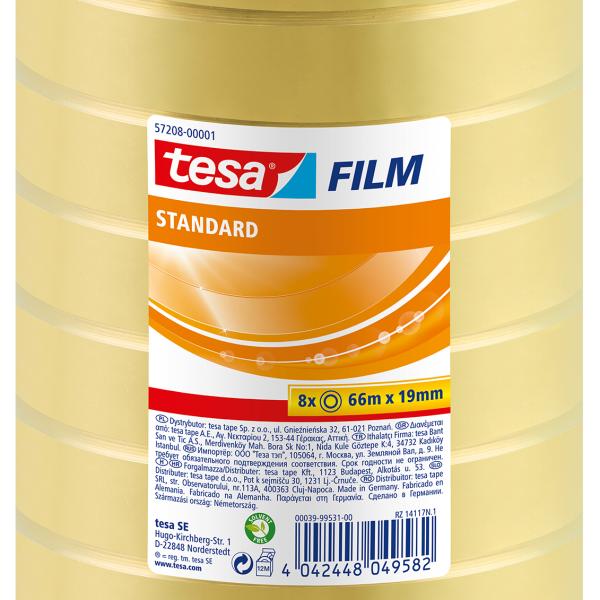TESA Klebeband stand.Box 66mx19mm 572080000 8 Stück