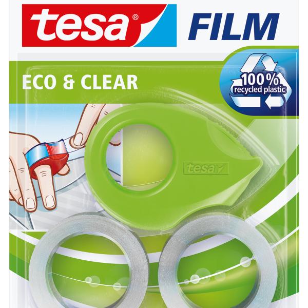 TESA Tape eco & clear Mini 19mmx10m 582410000 grün 2 Stück