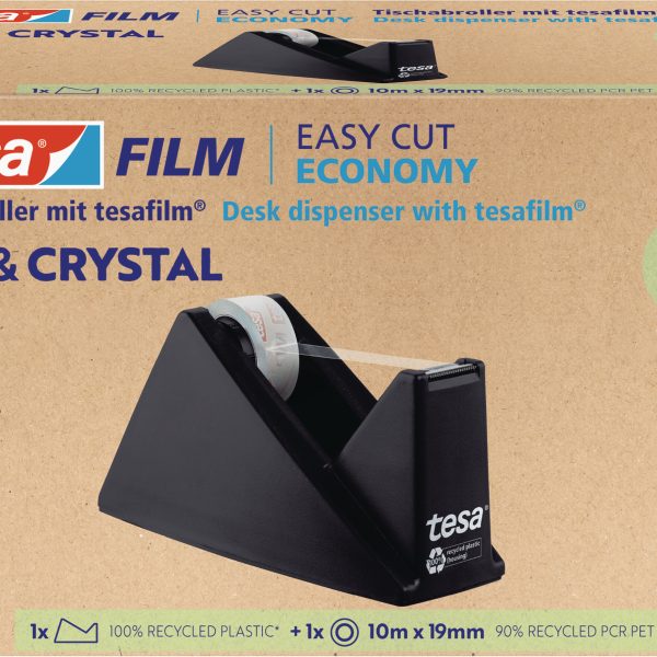 TESA Tesafilm eco&crystal 10mx19mm 59045-00000 Tischabroller schwarz 1 Stück