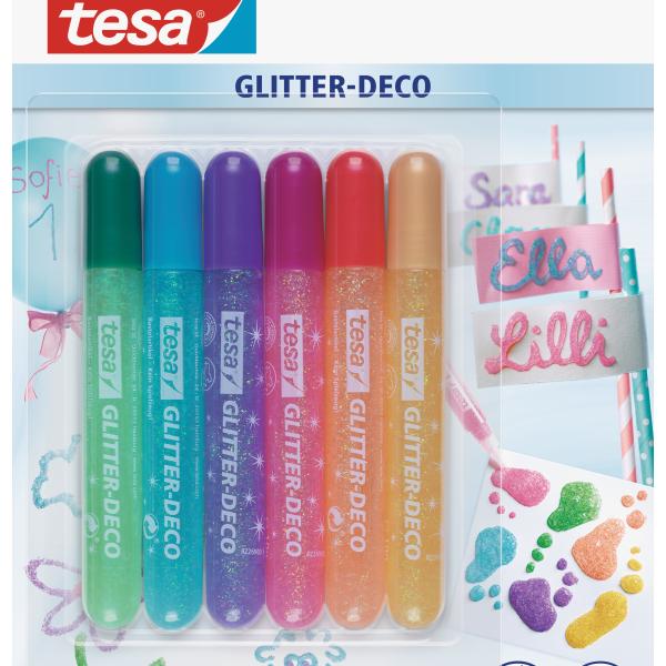 TESA Glitter Deco Candy Colors 599880000 6x10g 6 Stück