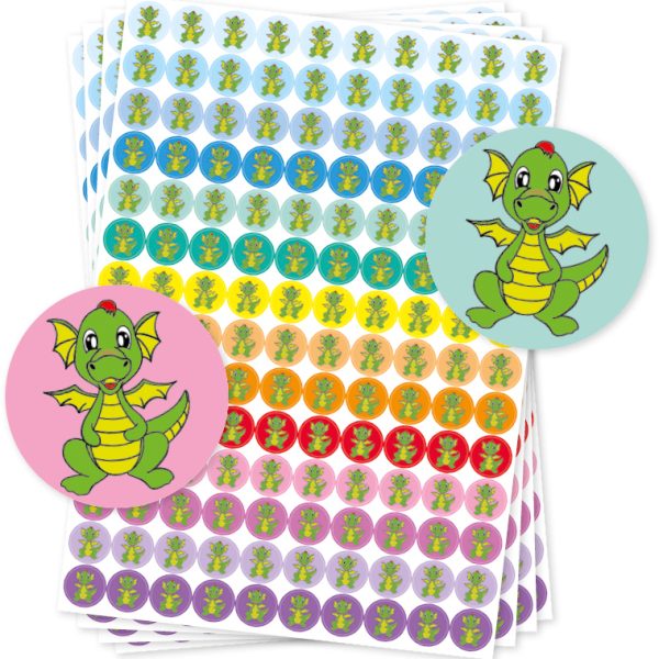TIMETEX Belobigungs-Aufkleber 62652 Drache 500 Stück
