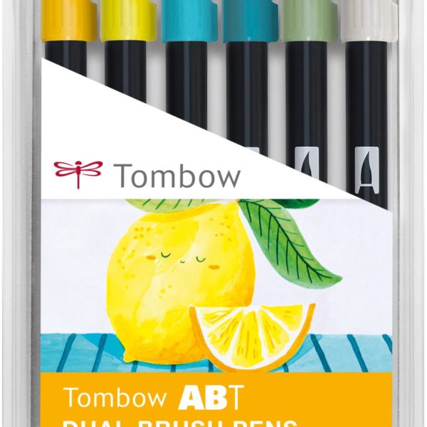TOMBOW Dual Brush Pen ABT ABT-6PLEMON Lemon Squeezy 6 Stück