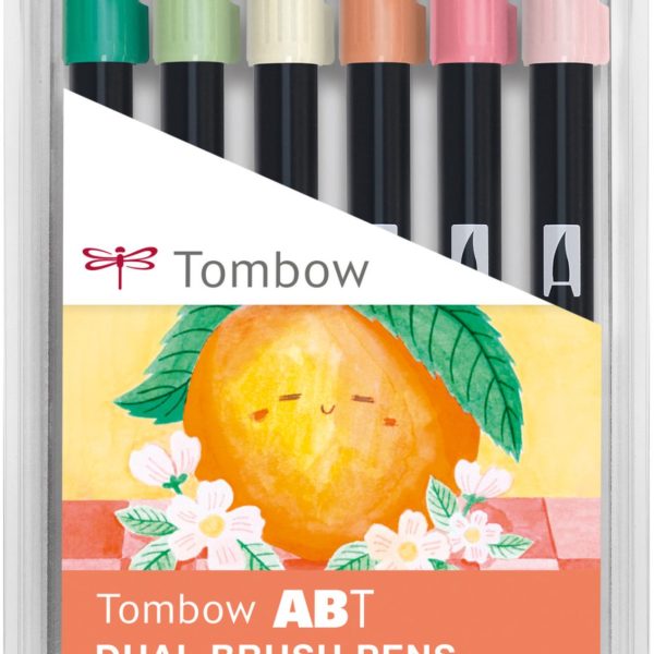 TOMBOW Dual Brush Pen ABT ABT-6PPEACHY Just Peachy 6 Stück
