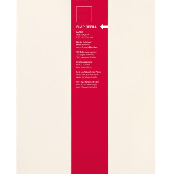 TRANSOTYPE senseBook FLAP REFILL A4 75510402 kariert, L, 135 Seiten beige