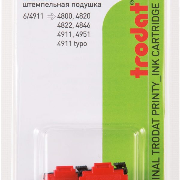 TRODAT Stempelkissen 6/4911EKROB rot 2 Stück