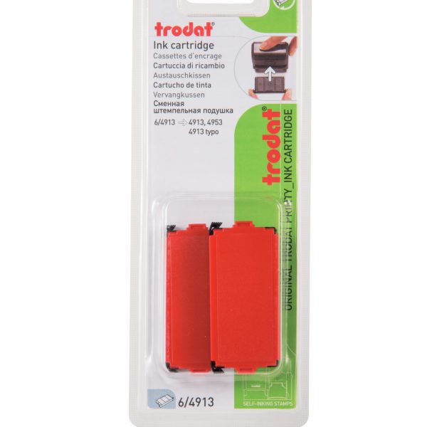 TRODAT Stempelkissen 6/4913EKROB rot 2 Stück