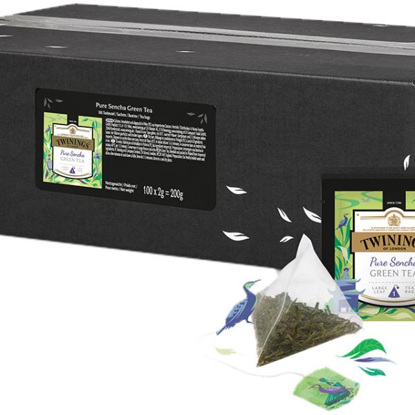 TWININGS Pure Sencha Green Tea 100015077 Pyramide 2g, 100 Stk.