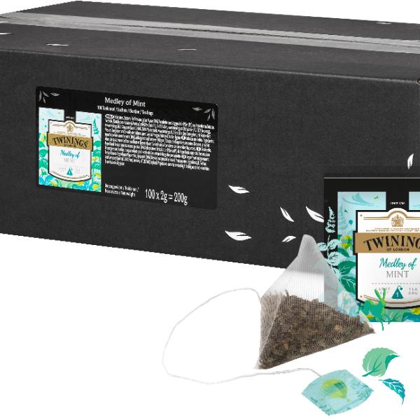 TWININGS Medley of Mint 100015081 Pyramide 2g, 100 Stk.
