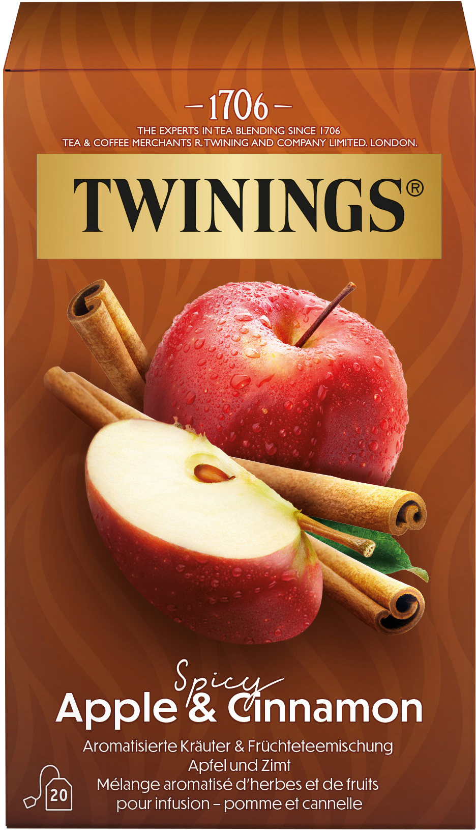 TWININGS-100017244-0070177231842 TWININGS Spicy Apfel & Zimt 100017244 Beutel 1.5g, 20 Stk. – Hochwertig & günstig bei ShopDeca