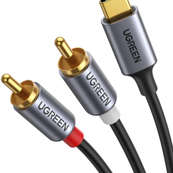 UGREEN Audio Cabel with Chip 1.5m 20193 BB USB-C Male to 2xRCA Male BB
