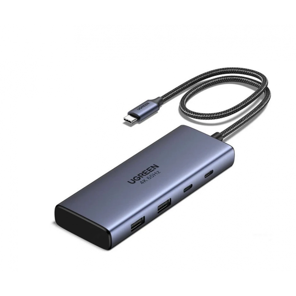 UGREEN-45379-6941876243792 UGREEN 7-in-1 USB-C Hub 45379 10Gbps 4k60Hz, 100W, Gray – Hochwertig & günstig bei ShopDeca