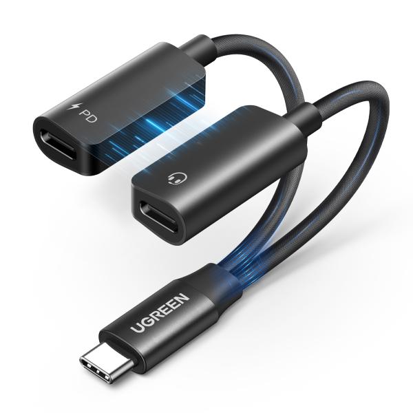 UGREEN Audio Adapter 2-in-1 45800 1xUSB-C In, 2x-USB-C Out