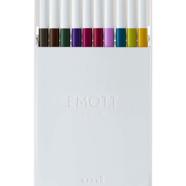UNI-BALL Fineliner Emott 0.4mm PEM-SY_10C_NO.3 calmtone 10 Stück