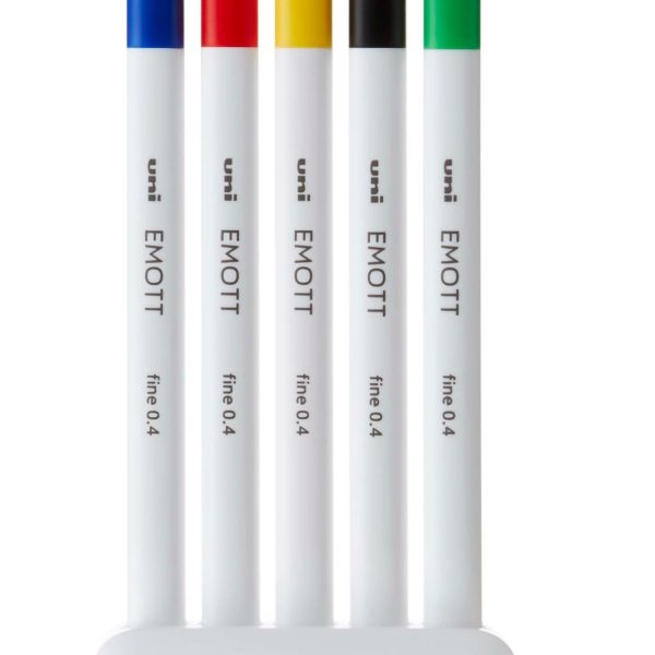 UNI-BALL Fineliner Emott 0.4mm PEM-SY_5C_NO.1 vivid 5 Stück
