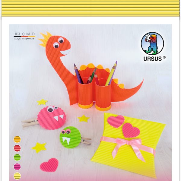 URSUS Wellkarton 23x33cm 10310099 neon assortiert 10 Blatt