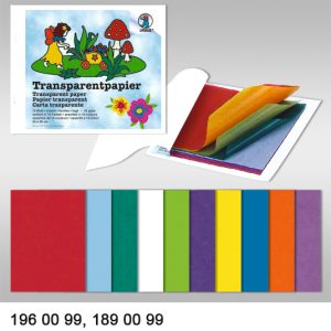 URSUS Transparentpapier 14×24cm 1960099 42g, 10 Farben ass.