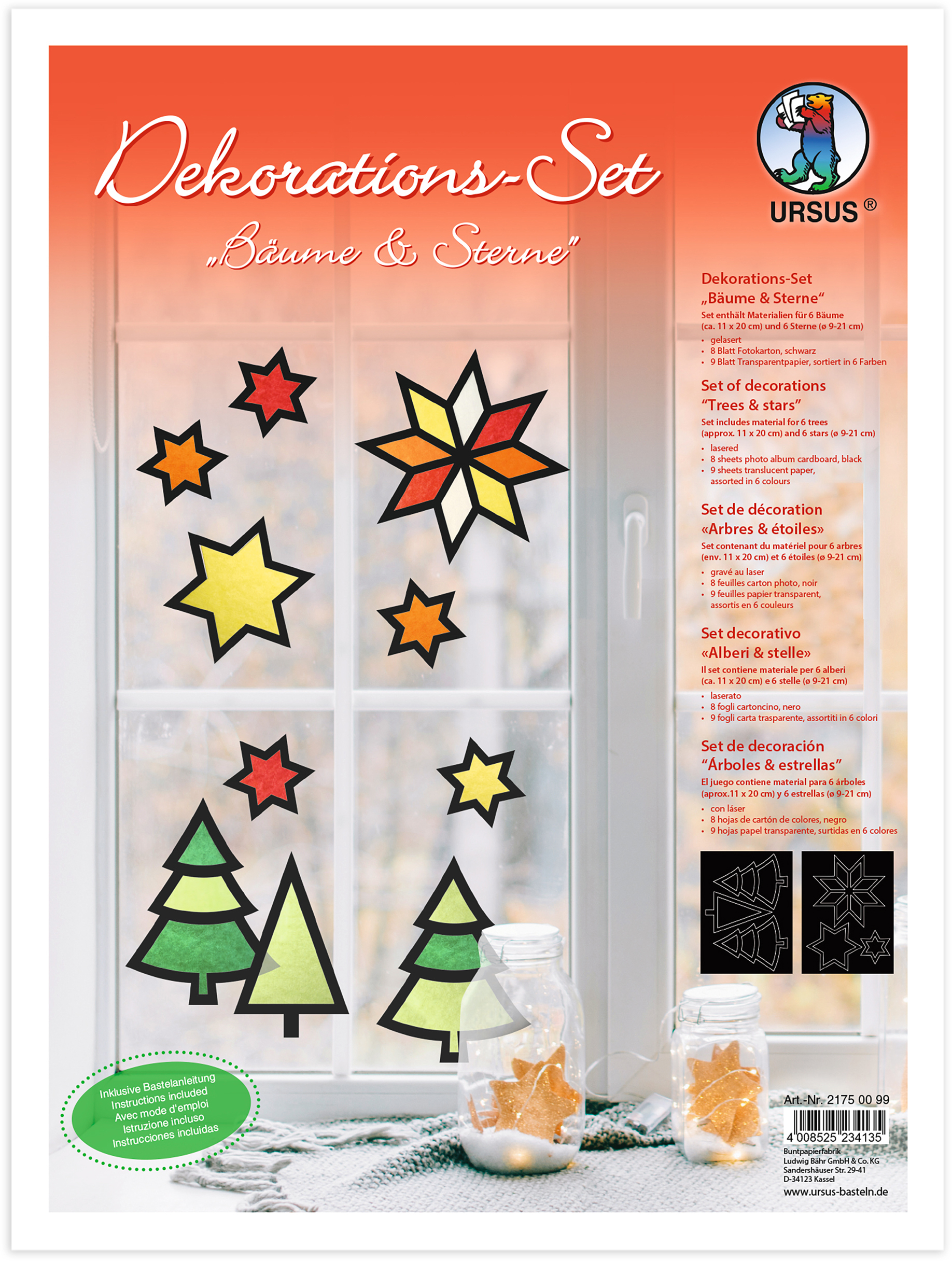 URSUS-21750099-4008525234135 URSUS Dekorationsset 21750099 Bäume & Sterne – Hochwertig & günstig bei ShopDeca