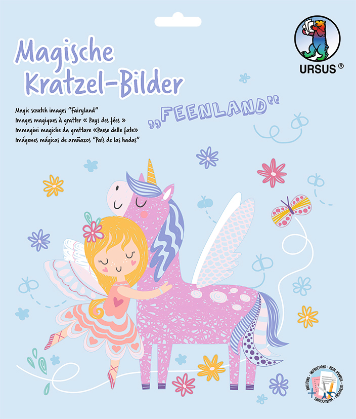 2456-00-0xF_Envelope.indd URSUS Magische Kratzel-Bilder 24560001F Feenland, 21x21cm – Hochwertig & günstig bei ShopDeca