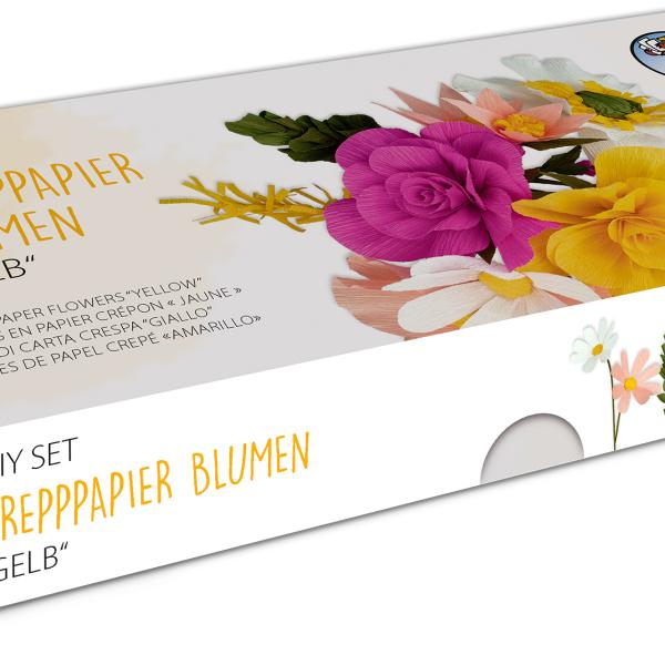 URSUS DIY Set Krepppapier Blumen 27030001F gelb