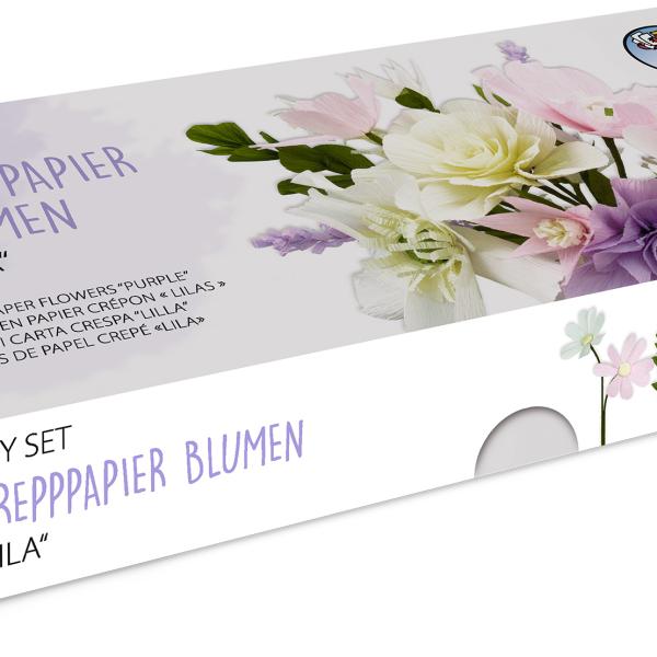 URSUS DIY Set Krepppapier Blumen 27030002F lila