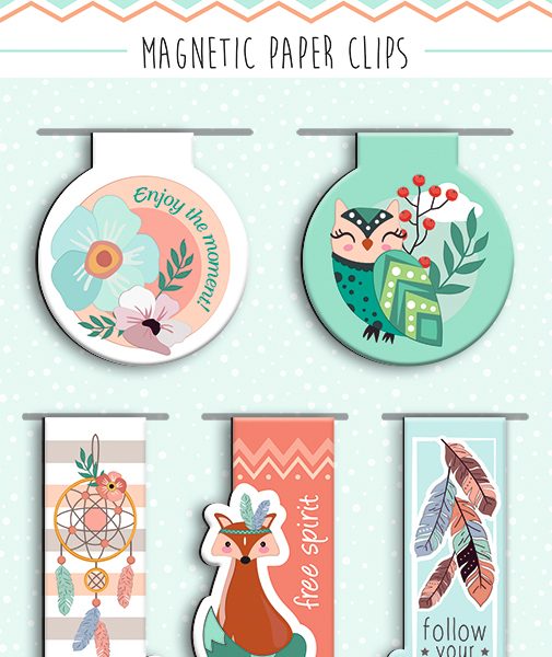 URSUS Magnetic Paper Clips Dream 43000001 4.5-6.5cm 5 Stück