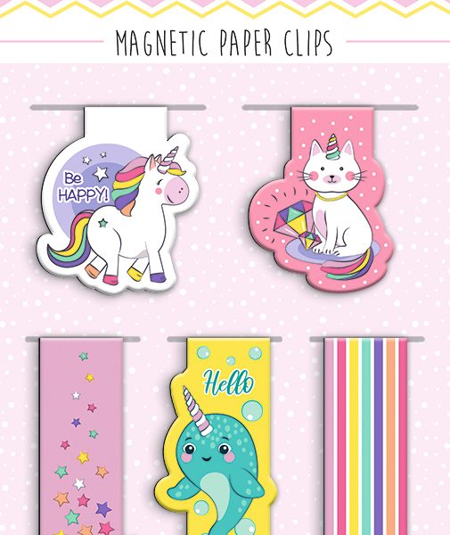 URSUS Magnetic Paper Clips Magic 43000003 4.5-6.5cm 5 Stück