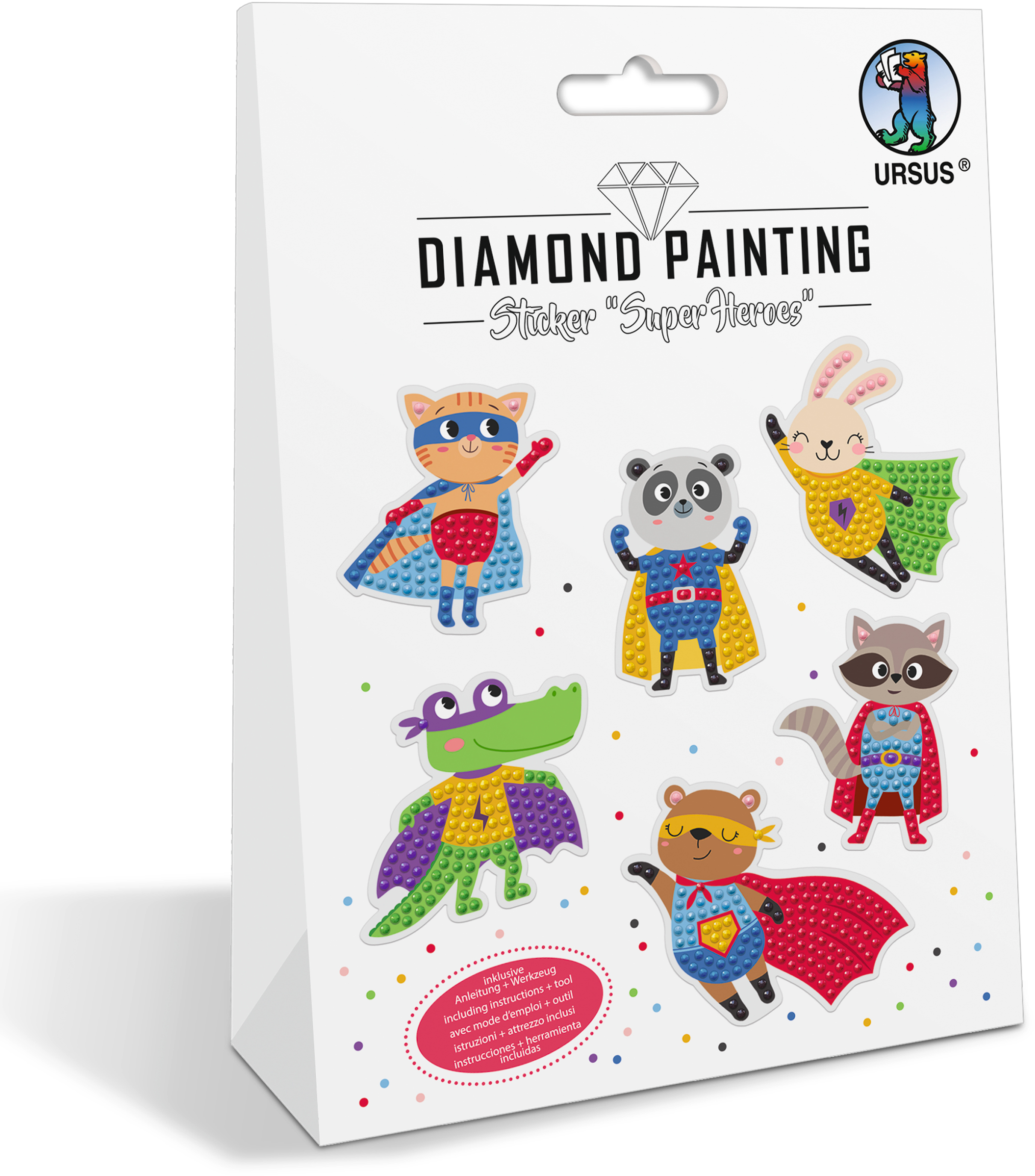 URSUS-43490001-4008525253662 URSUS Diamond Sticker 43490001 Super Heroes 6 Sticker – Hochwertig & günstig bei ShopDeca