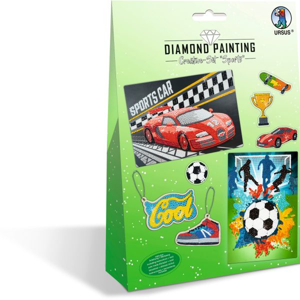 URSUS Diamond Sticker Sports 43510003 2 Karten, 2 Anhänger
